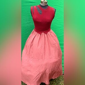 ✨ STUNNING Mliyasan Cut-Out Two-Tone Midi Dress ✨ – size M - NWOT